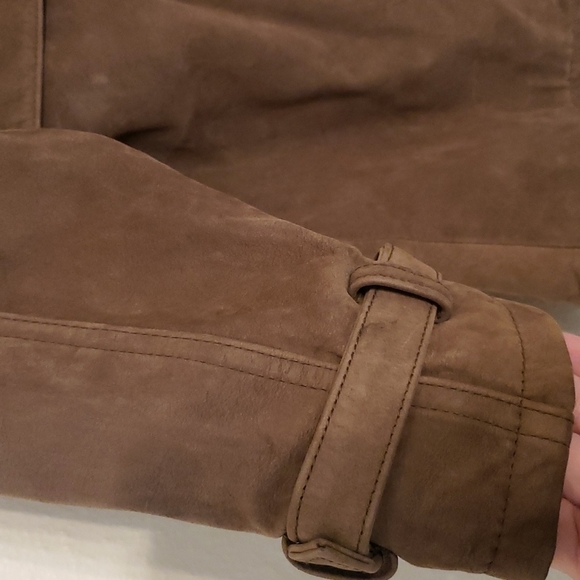 Vintage 100% Suede Trench Coat - Picture 6 of 9